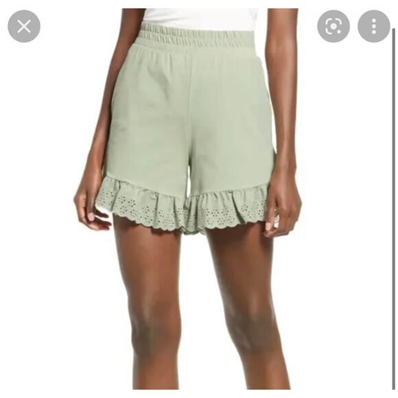 Vero Moda‎ Juna Ruffle Hem Stretch Cotton Pull-On Shorts Size XS NEW - Picture 1 of 6
